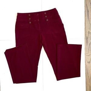 Joe Benbasset Boot Cut & Flare Rich Red Dress Pants, Stretch, Size 5